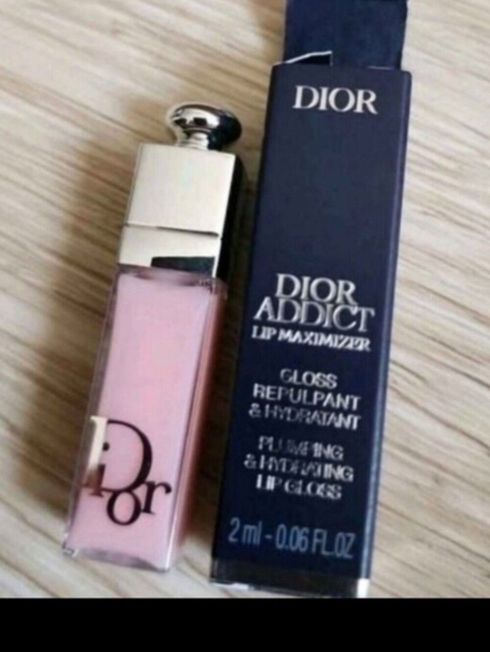 NEW Dior Addict Lip Maximizer Plumper Gloss 001 Pink ~ Mini Size 2ml / 0.06 oz